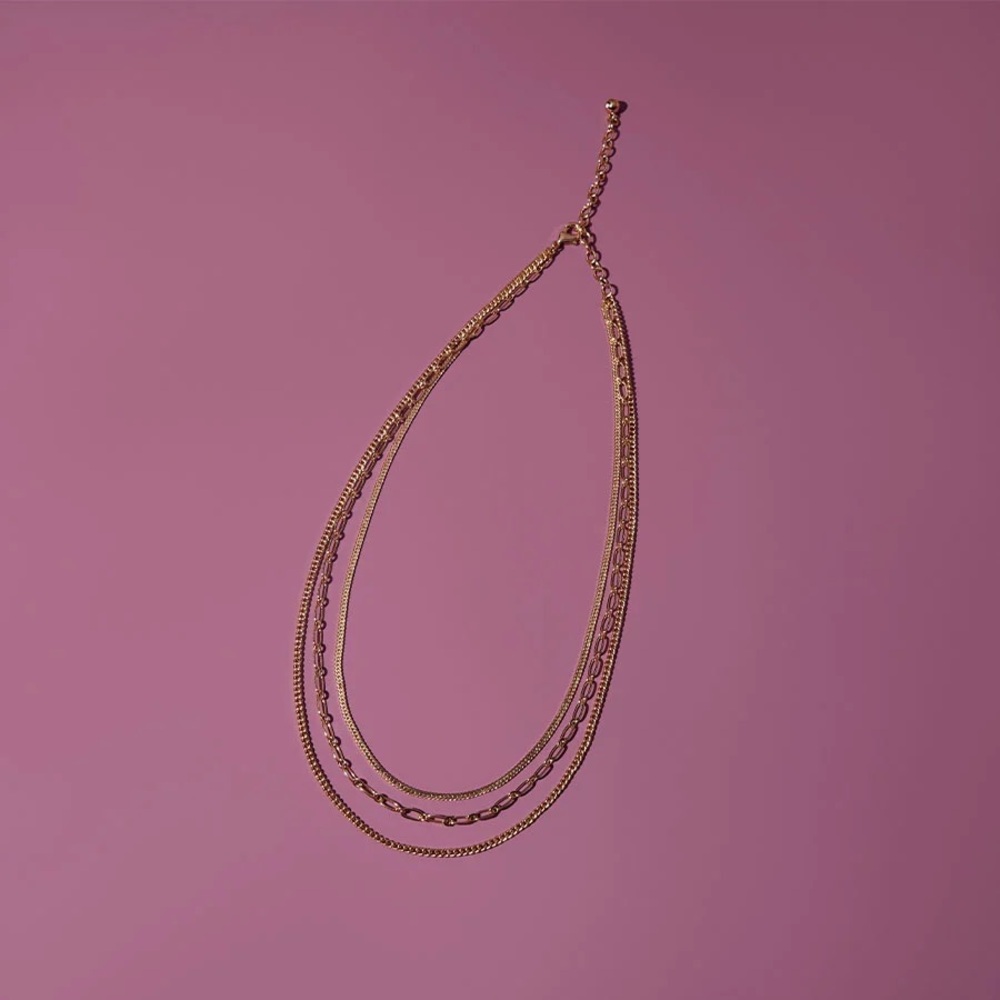 BOGO Color Street Mixed Link Necklace-Gold